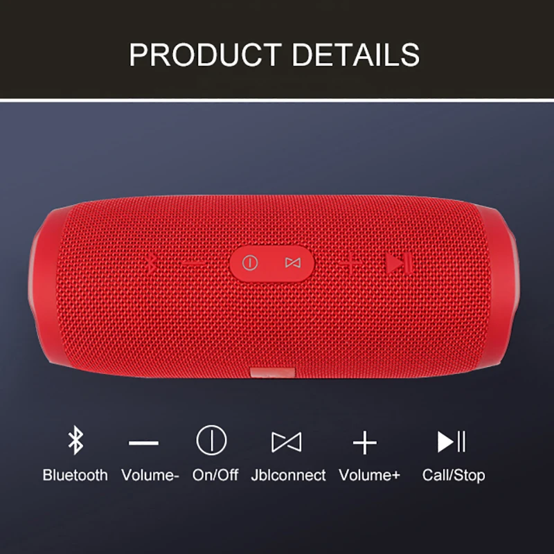 Портативная уличная Беспроводная Bluetooth колонка супер бас динамик сабвуфер