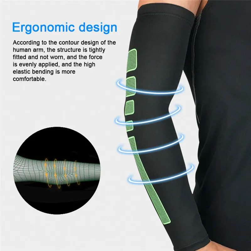 

New Fashion Basketball Armguard Sports Protective Gear Tennis Riding Breathable Warm Long Bracers Sleeve Sunscreen Arm Set