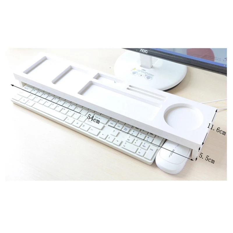 Computer Desktop Stationery Organizer Storage Rack Keyboard Rack Finishing Storage Rack Sundries Storage Shelf PVC Board