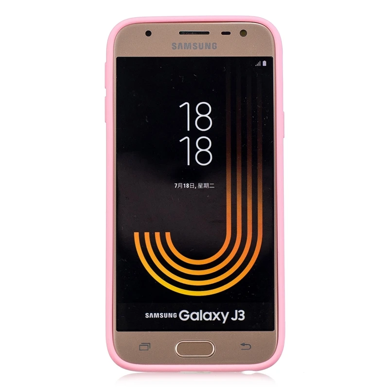 Резиновая силиконовая задняя крышка для samsung Galaxy J3, J5, J7 года чехол карамельный цвет мягкий ТПУ задняя крышка для samsung J3 J5 J7 Pro Чехол