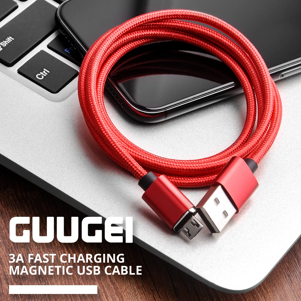 Магнитный кабель anmon Micro USB 3A шнур для быстрой зарядки Android передачи данных