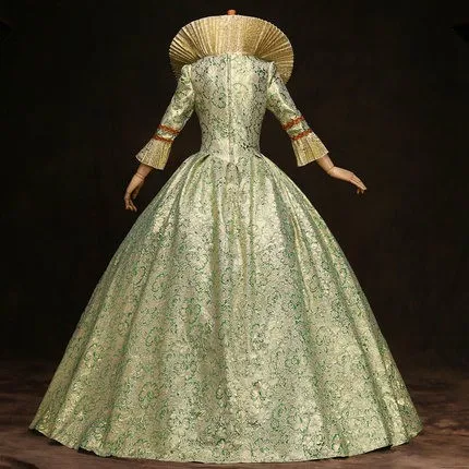 Может быть на заказ зеленое платье Антуанетты Marie с принтом 17 18 век королева викторианская Лолита платье