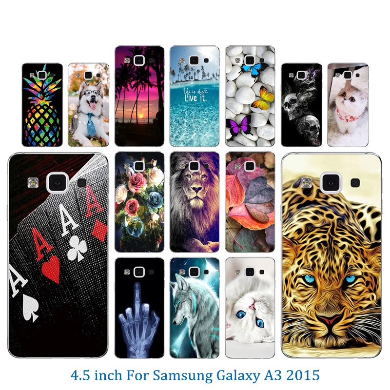 Для Samsung A3 2015 Чехлы мягкий силиконовый узор для Galaxy чехол A300 A300F A300H A3000 телефона |