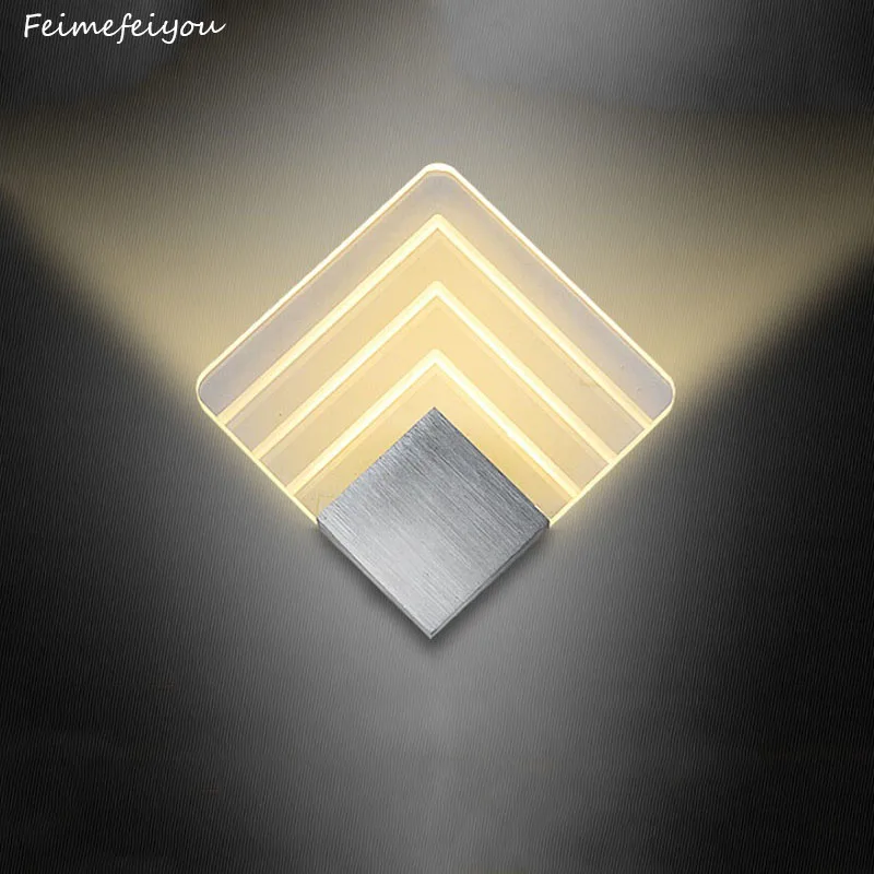 

LYFS 10W LED Aluminium wall light rail project Square LED wall lamp bedside room bedroom wall lamps arts