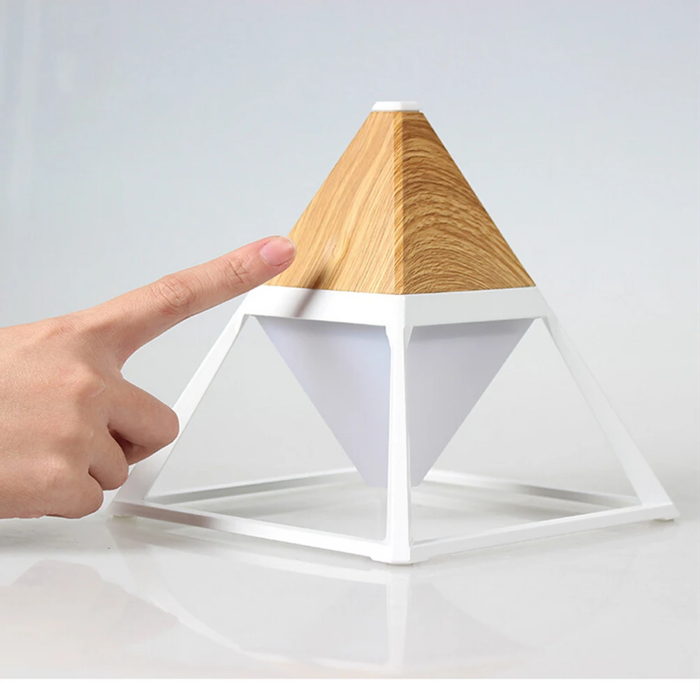 

Pyramid Desk Lamp with USB Charging Port Touch Control Adjustable Brightness Waterproof Rechargeable 2000mA Light