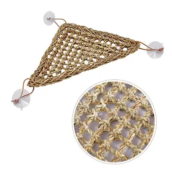 

Straw Lizard Hammock Lizard Straw Mat Lizard Nest Pet Reptiles Straw Mat With 3pcs Suction Cup Quick Delivery