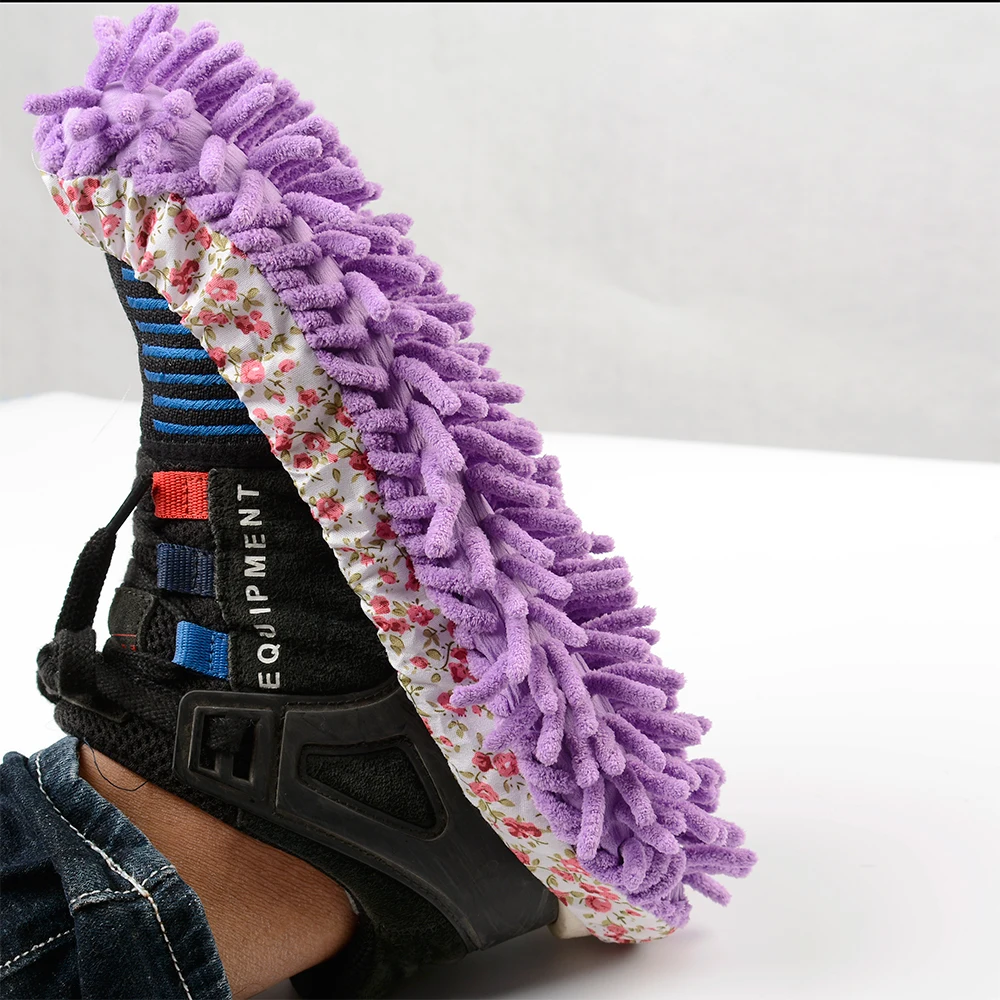1 PAIR Dust Cleaner Grazing Slippers House Bathroom Floor Cleaning Mop