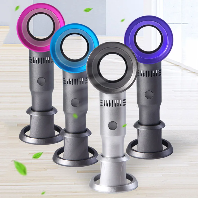 

Mini Fan Ventilator Handheld Bladeless Fan Cooler USB With Three GearsRechargeable Portable Cooler Fan For Outdoor
