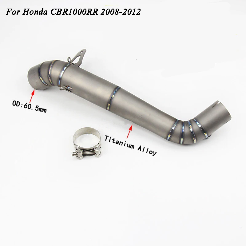 Новинка для CBR1000RR 2008 2009 2010 2011 2012 2013 мотоциклетные 61 мм Глушитель средняя Соединительная труба