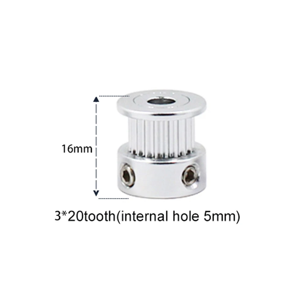 Gt2 зубчатый шкив 6 мм пропускная способность gt2 16 Зуб 20 зубчатый шкив детали 3d принтера - Цвет: ID5mm ht16mm 20tooth