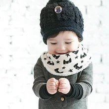 INS/модное зимнее детское слюнявное полотенце с рисунком звезды, нагрудник с добавлением шерсти, теплый детский шарф, одежда для мальчиков и девочек