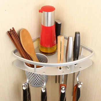 

Space aluminum kitchen condiment storage supplies rack rack hanger Lu 50317