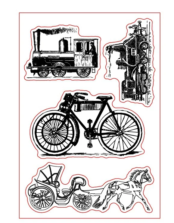 Vehicle Transparent Clear Stamp for DIY Scrapbooking/photo album Decorative Card making Vehicle Transparent Clear Stamp for DIY Scrapbooking/photo album Decorative Card making