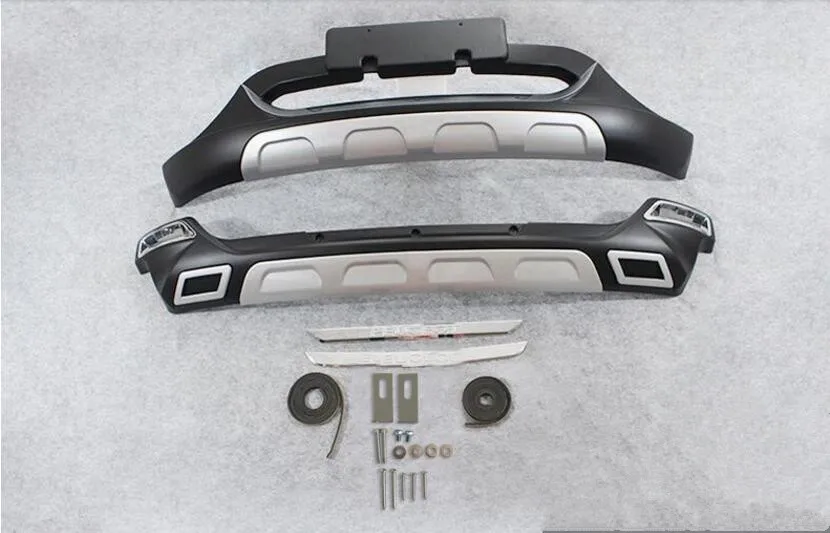 ABS хром автомобиль передние+ задние защитные бамперы защита противоскользящая пластина подходит для PEUGEOT 3008 2013