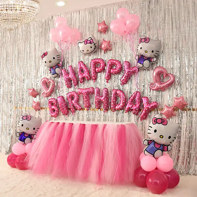 Hello Kitty Balloons Happy Birthday Balloons Packages Girls Party