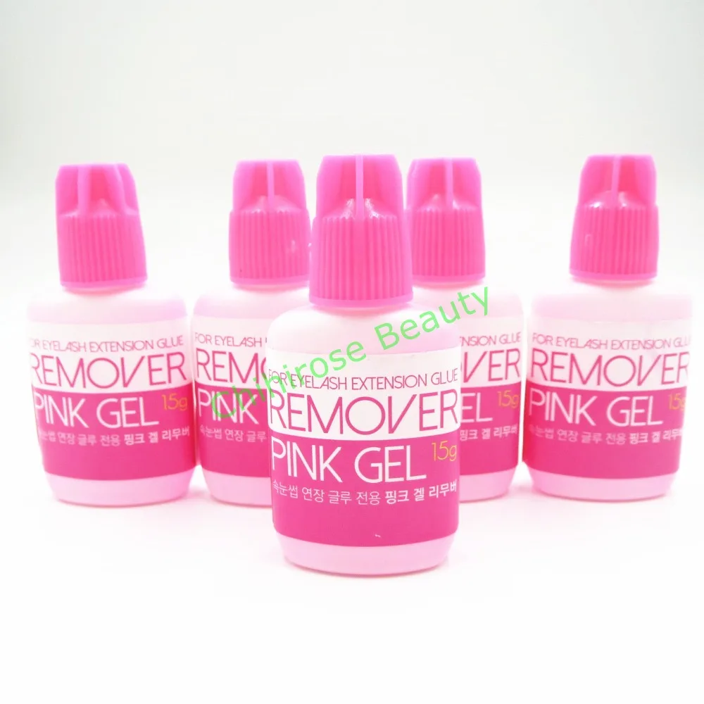 

Free Shipping Korea Pink Gel Remover For Eyelash Extensions Glue 15g/bottle 2 bottles/lot eyelash extensions glue remover