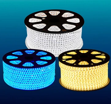 

Fanlive 30 Meter/lot) Waterproof 220V-240V 5050 Flexible Led Strip Light Ribbon 60leds/m Red Green Blue Yellow White
