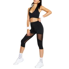 Женские леггинсы с высокой талией спортивные Йога фитнес-плотно дышащая сетка Patchwolk эластичные гетры для бега-длина брюк