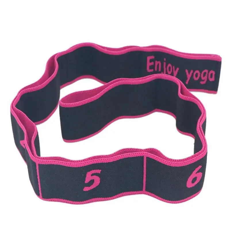 8 сетки для женщин девочек положение эластичные фитнес ремни кольца для подтягиваний ремешок Спортивная эластичная лента для йоги для похудения - Цвет: Rose Red Digital