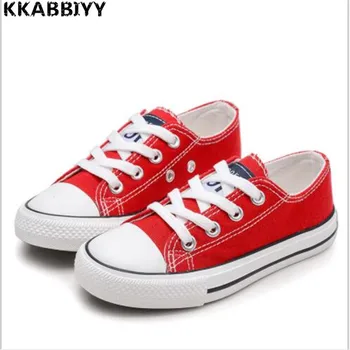 

Kids for Girl Children Canvas Shoes Boys Sneakers 2018 Spring Autumn Girls Shoes White Short Solid Fashion Children Shoes