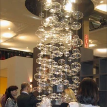 Высота 120 см Современный муранский из Пузырькового стекла потолочные светильники дизайн дома GU10 светильники для гостиной потолочные светильники
