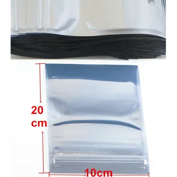 

100pcs 12*15cm Antistatic Aluminum Storage Bag Zip Lock Resealable Anti Static Pouch for Electronic Accessories Package Bags
