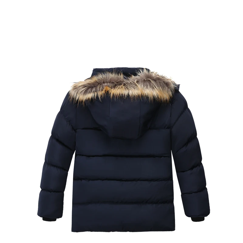Зимнее теплое хлопковое пальто для маленьких мальчиков от 2 до 5 лет, простая повседневная куртка с капюшоном для детей, новая детская одежда года
