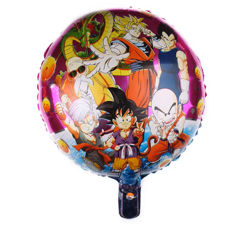 1 шт 3D Dragon Ball Фольга шары Z Гоку драгонболл зет Аниме DragonBall 18 дюймов мультфильм день рождения Супер вечерние украшения поставки Вегета - Цвет: Round C