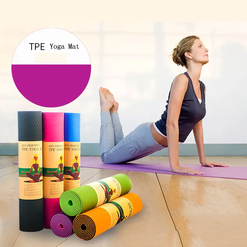 6MM TPE Yoga Mats For Fitness Tasteless Brand Pilates Mat Gym Exercise