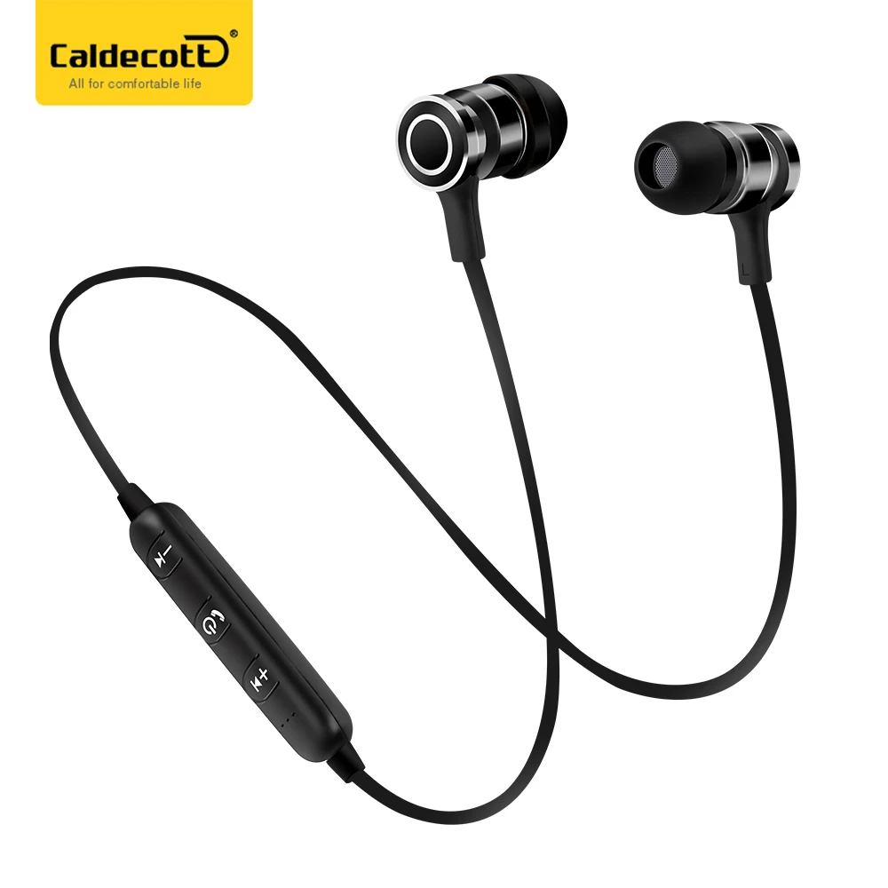 

S6-6 Wireless Metal Bluetooth Brand Earphones Stereo Sport Music Headset With Mic Earbuds For iPhone Samsung Mobile Phone