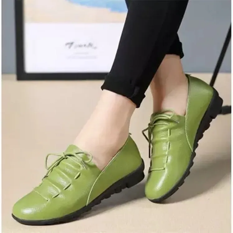 Scarpe donna/Женские повседневные туфли оксфорды на плоской подошве кожаная обувь