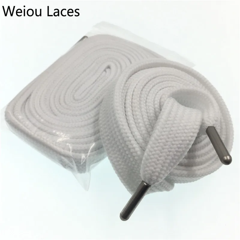 (30 pair/lot) Weiou wide hollow custom fat shoelace Athletic White
