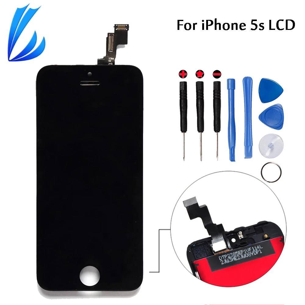 

LL TRADER 100% Test AAA Digitizer For iPhone 5s LCD Display Touch Screen Replacement Assembly For iPhone 5s LCD Pantalla+Tools