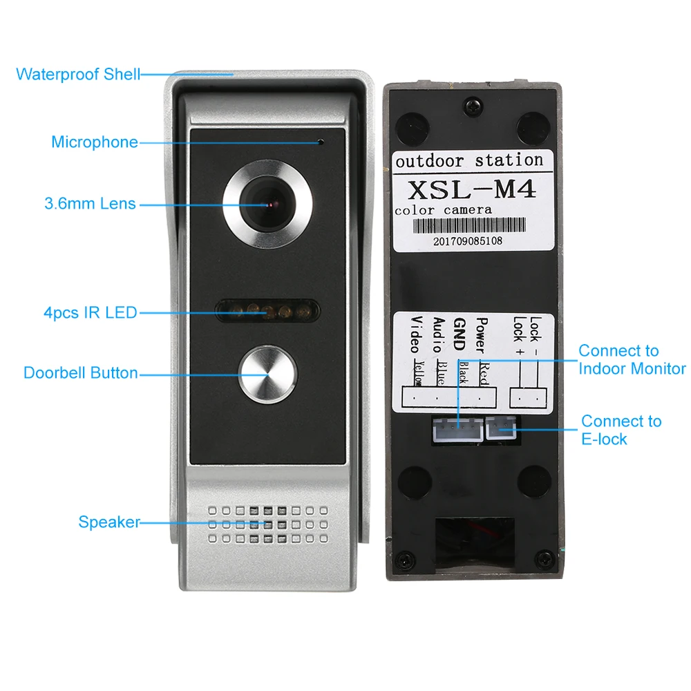 700TVL Color Outdoor Camera Unit Device for Home video door phone intercom Access Kit