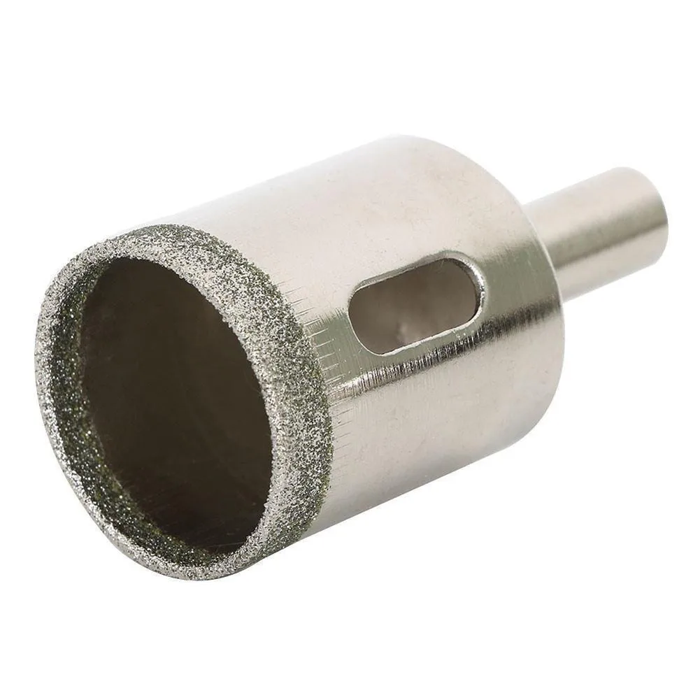 10x Glass Cutter Drill Bits Diamond Hole Saw Round 6 30mm, Silverin