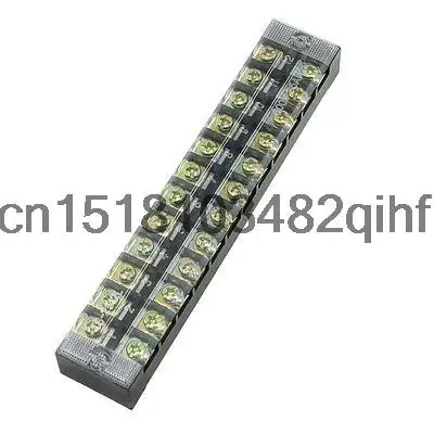 

600V 25A Covered Dual Row Screw Terminal Barrier Block 12 Positions