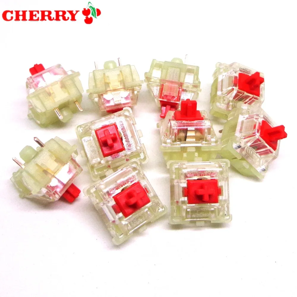  Wholesales Authentic RGB Cherry mx switch 3 pin Mechanical keyboard speed silver silent red blue pi
