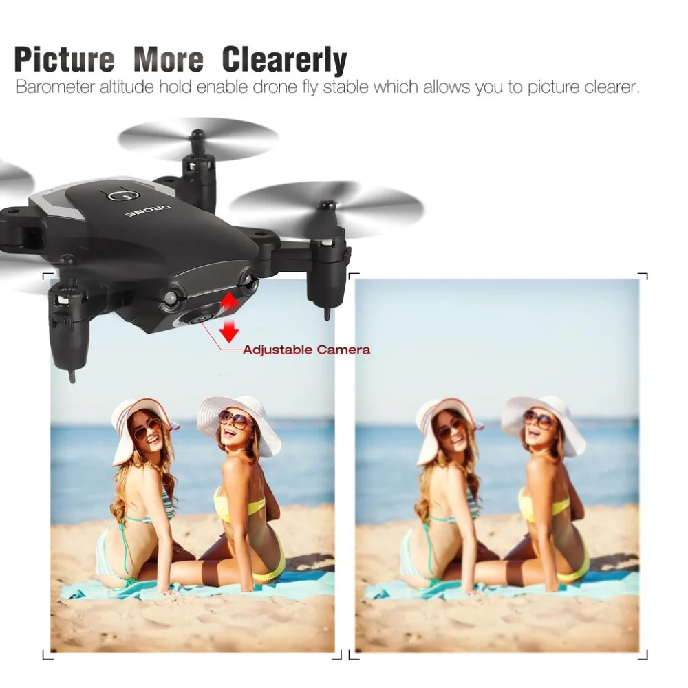 

808 Mini Pocket Foldable FPV RC Quadcopter Drone with 720P HD Adjustable Wifi Camera Real-time Altitude Hold Headless Mode