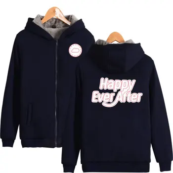 

KPOP zipper Thick Hoodie Happy Sweatshirt Street Men Thick Fleece Loose Zipper Hoodie Boy Thicken zipper Sweatshirt 4XL Clothing