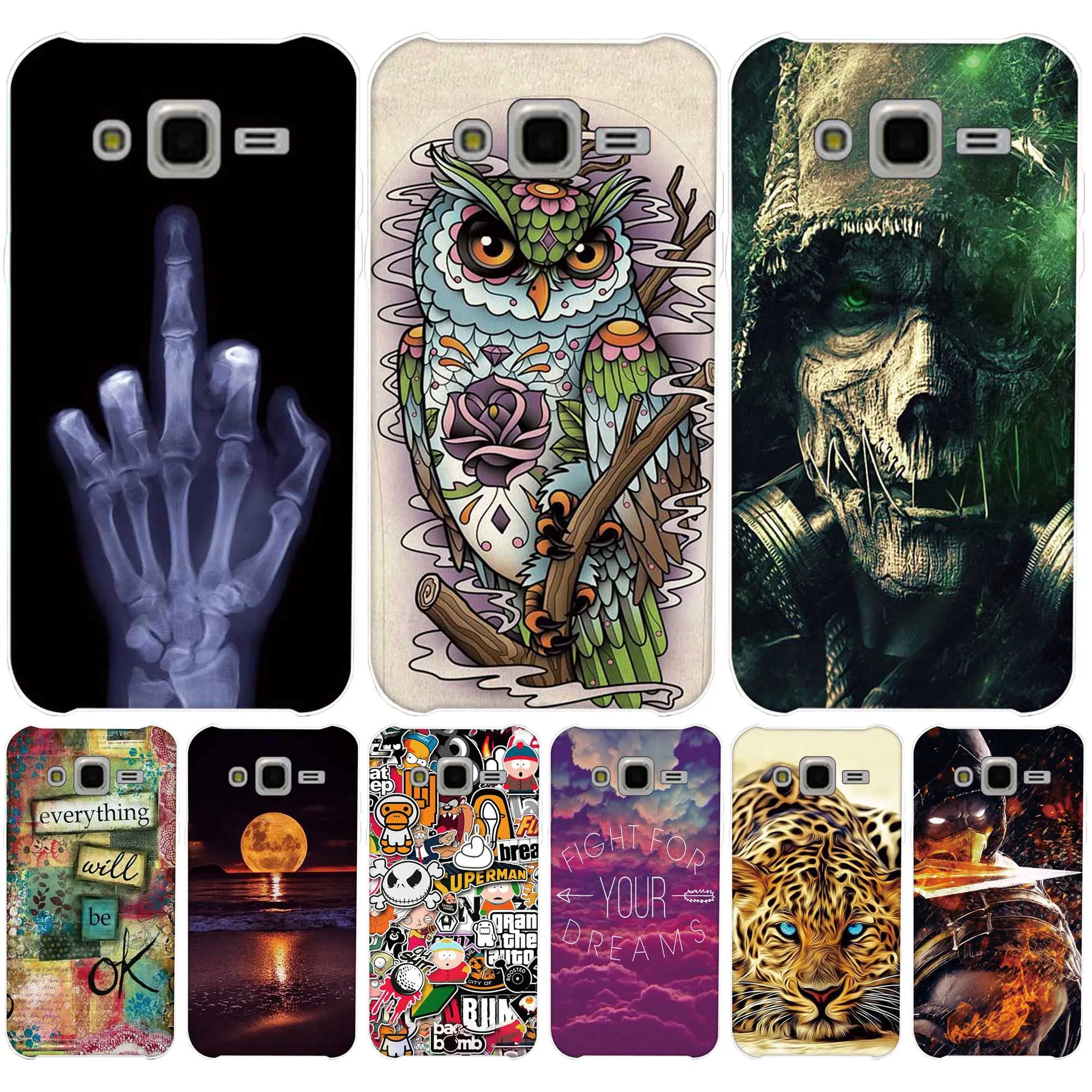 

For Samsung Galaxy J5 2015 Case For Samsung J5 J5008 YC955 SM-J500F J500 J500F Phone Cover 2015 3D Printing Soft Silicone Case