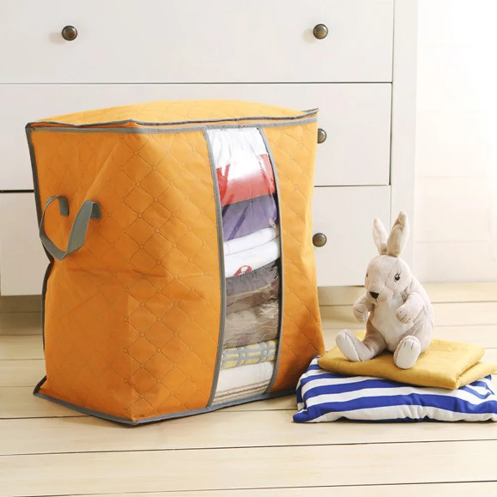 New 3 Colors 2 Size U Pick Foldable Storage Bag Clothes Blanket Pillow