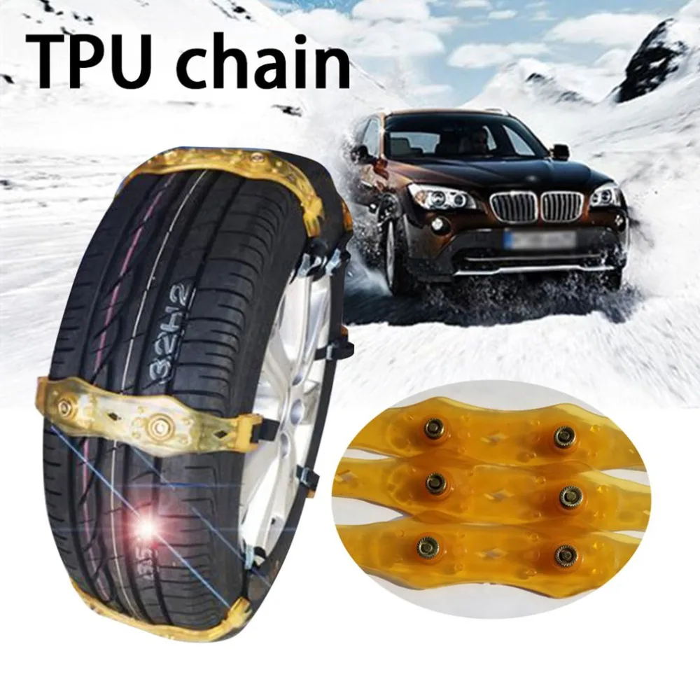 

Tire Wheel Anti-skid Snow Chain Adjustable Snow Mud Wheel Tyre Tendon for Car Vehicle Truck Universal Off-Road Safety