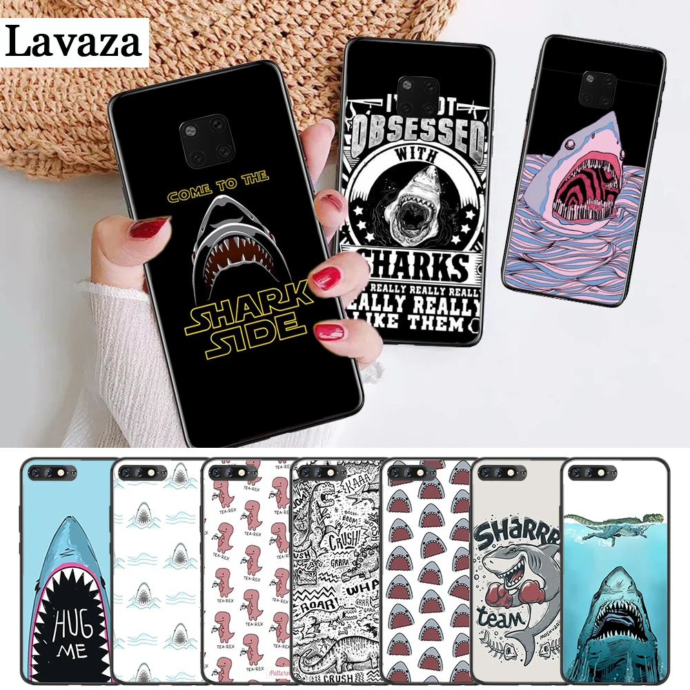 

Lavaza Ocean Sharks cartoon pattern Silicone Case for Huawei Mate 10 Pro 20 Lite Nova 2i 3 3i 4 Y5 2017 Y6 2018 Y7 Prime Y9