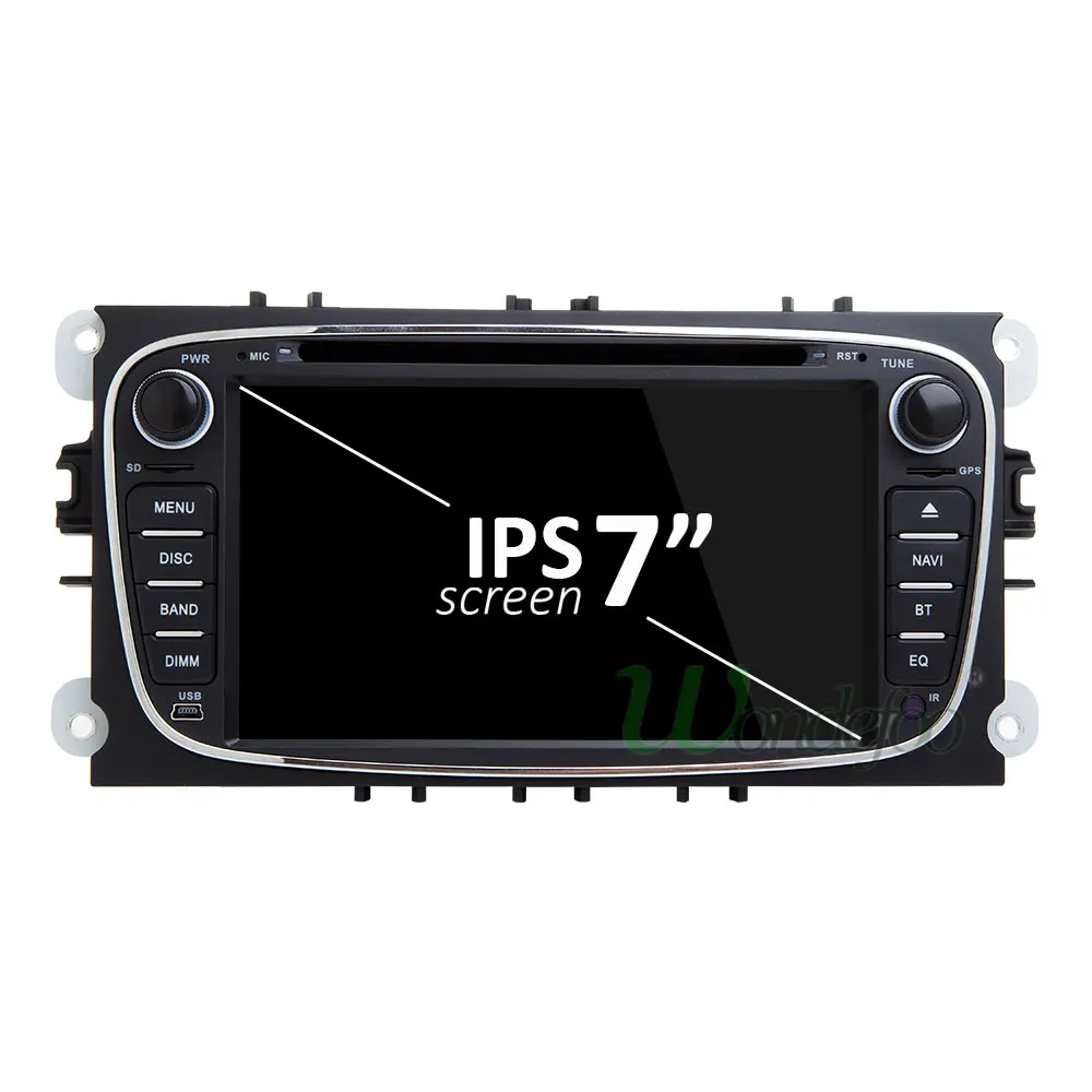 Best Android 8.1 4 Core 2G 2 din Car GPS for FORD Focus S-MAX Mondeo C-MAX Galaxy DVD PLAYER multimedia stereo audio stereo receiver 1