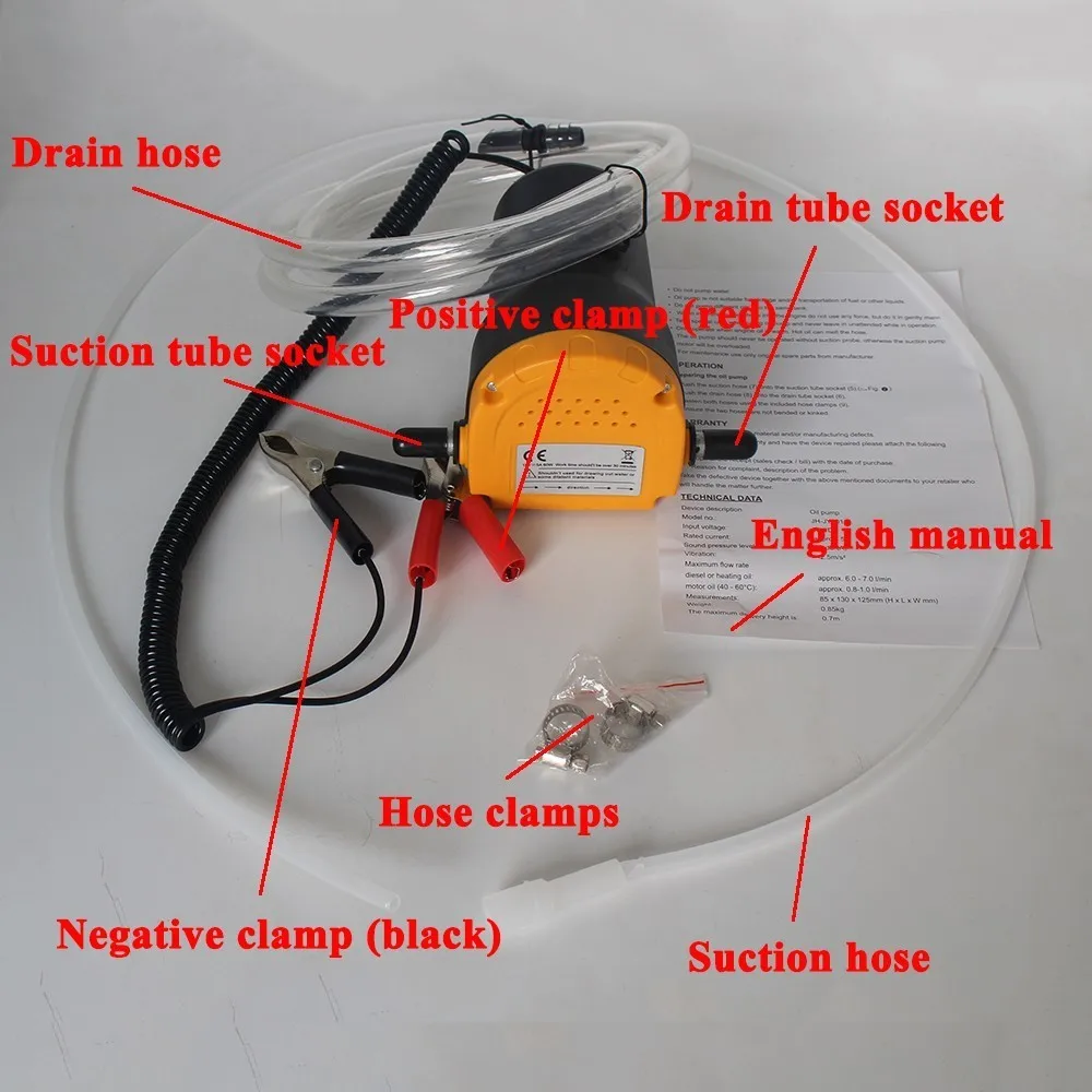 Electric engine oil pump,DC 12V/24V Oil/Diesel Sump Extractor Scavenge Exchange fuel Transfer suction,Car Boat Motorbike 12 v