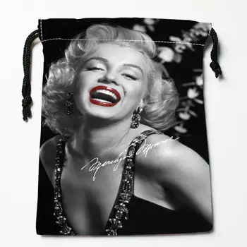

High quality Custom Marilyn Monroe printing storage bag drawstring bag gift Satin bags 27x35cm Compression Type Bags