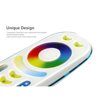 

Free shipping 2.4GHz 4 Zone RGB+CCT Remote controller 2 in 1 Full touch 4-zone group control for Milight RGB+CCT led bulb series