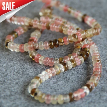

4x6mm Accessory Crafts Multicolor Pink white Watermelon Tourmaline Loose 15inch Jewelry Making Design Accessory Parts Beads