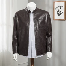 XXL-7XL, Новое поступление, кожаные куртки, мужская куртка, одежда для среднего возраста, мужские пальто, весенне-осеннее пальто из искусственной кожи, большие размеры