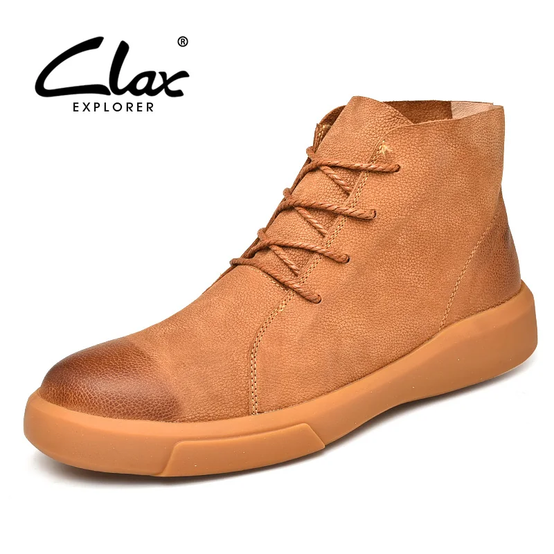 Mâle Chaussure Cuir Mens Chaussures brown Printemps De En Mode Taille Martin Top Homme Grande Clax Boot Bottes Black High Décontractée Automne Véritable ZpwxXX